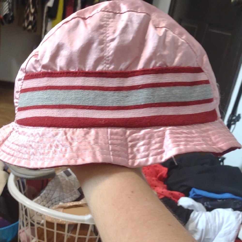 Pink and Red Striped Bucket Hat